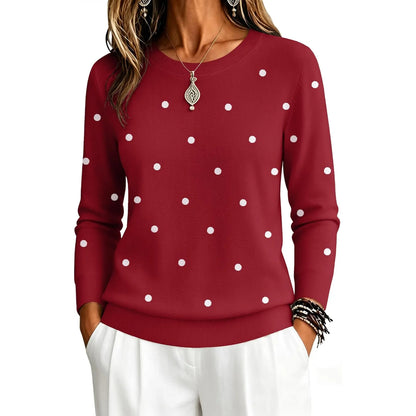 Classic Fall Long Sleeve Knit Top For Women