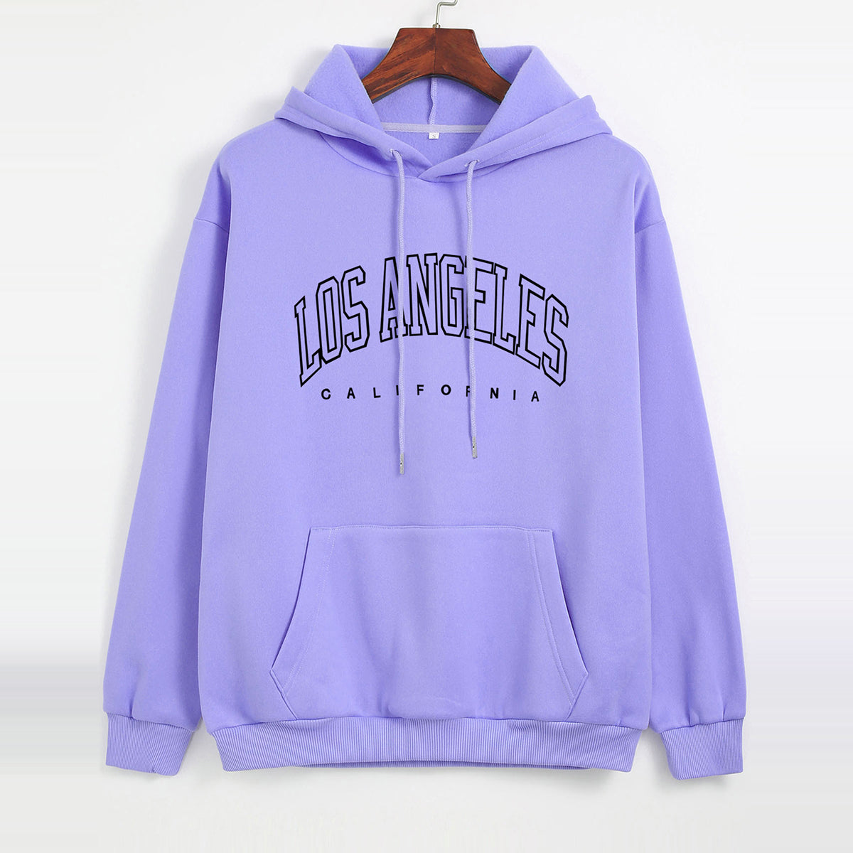 LOS ANGELES Bedruckter dicker Pullover-Hoodie 