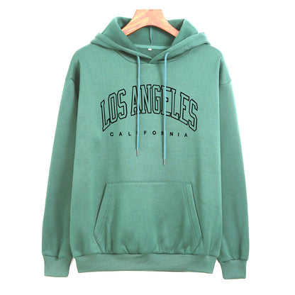 LOS ANGELES Printed Thick Pullover Hoodie