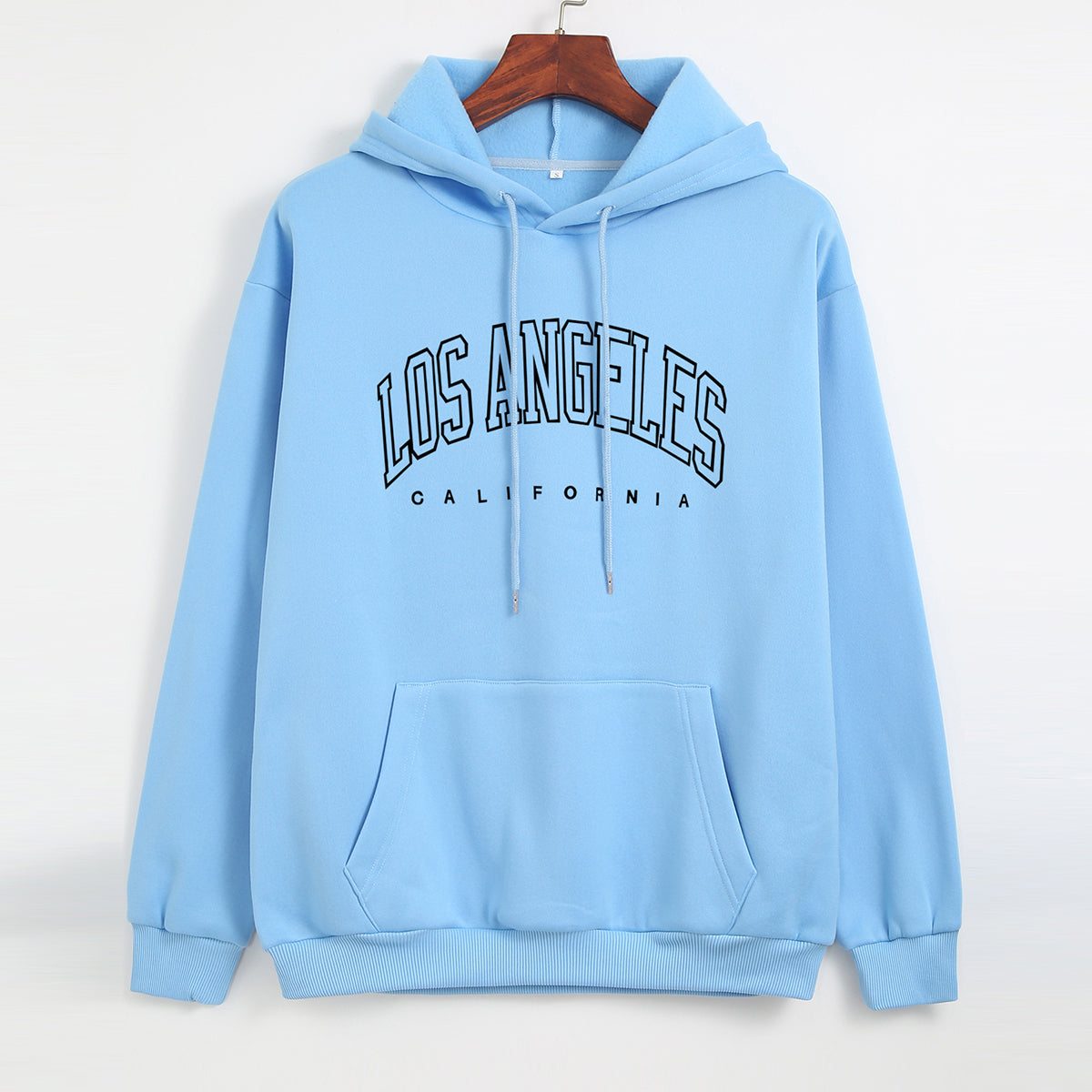 LOS ANGELES Printed Thick Pullover Hoodie