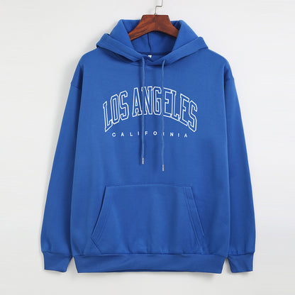 LOS ANGELES Printed Thick Pullover Hoodie