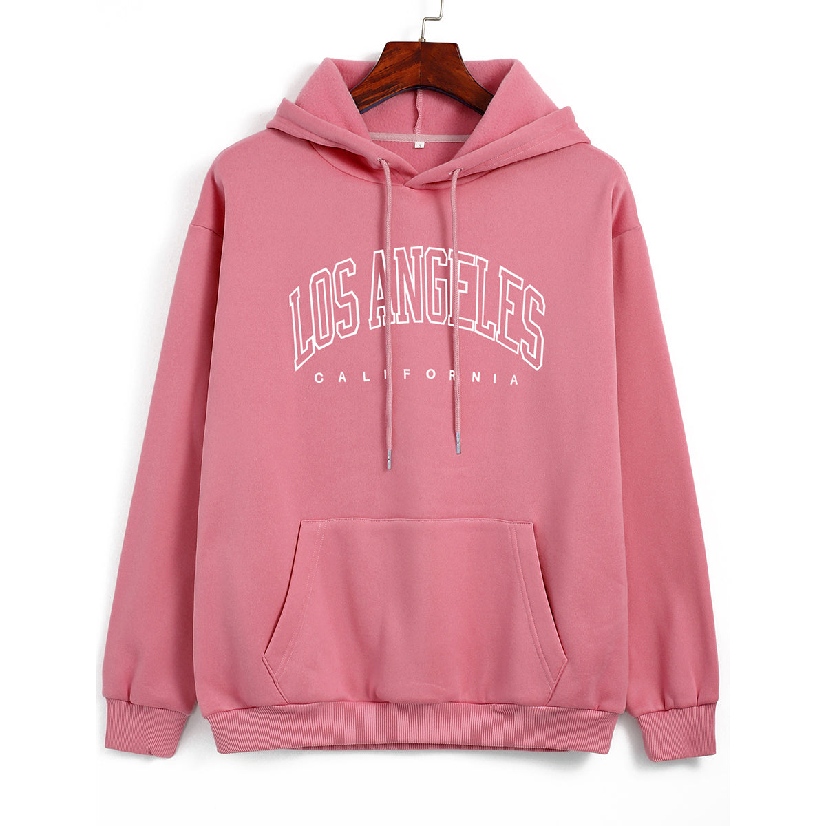 LOS ANGELES Printed Thick Pullover Hoodie