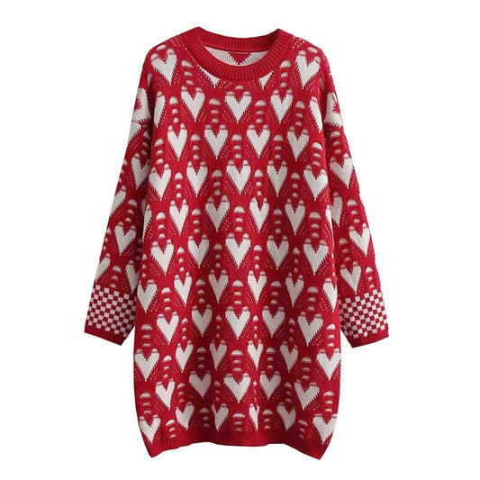 Christmas Casual Long Pattern Printed Sweater