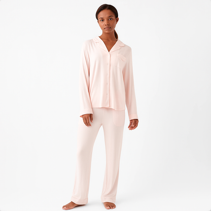 Women Bamboo Stretch Knit Long Sleeve Pajama Set