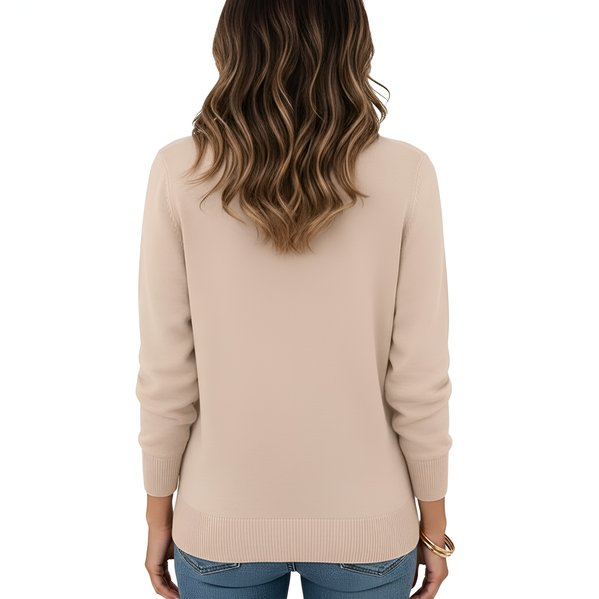 Lightweight Long Sleeve Pullover Sweater For Women