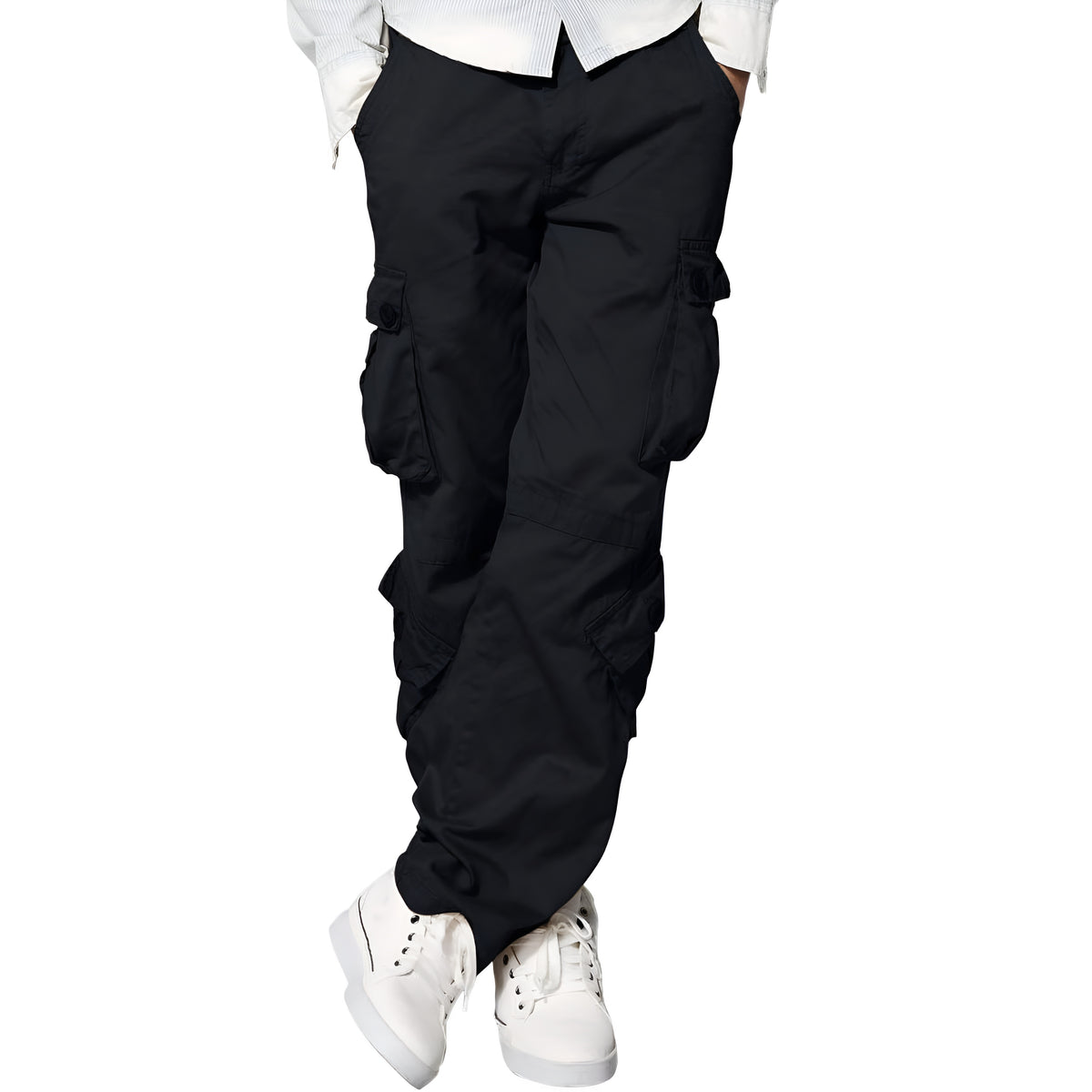 Cargo Pants With Multiple Pockets And Regular Fit For Men