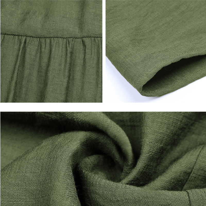 Flared Bottom Knee Length Sleeveless Dress