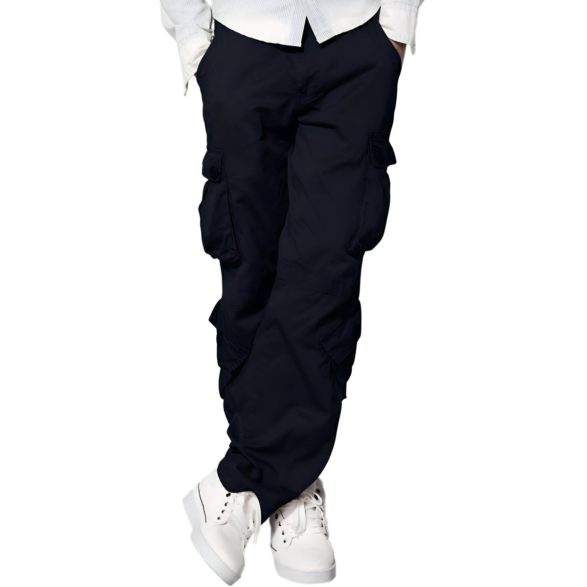 Cargo Pants With Multiple Pockets And Regular Fit For Men