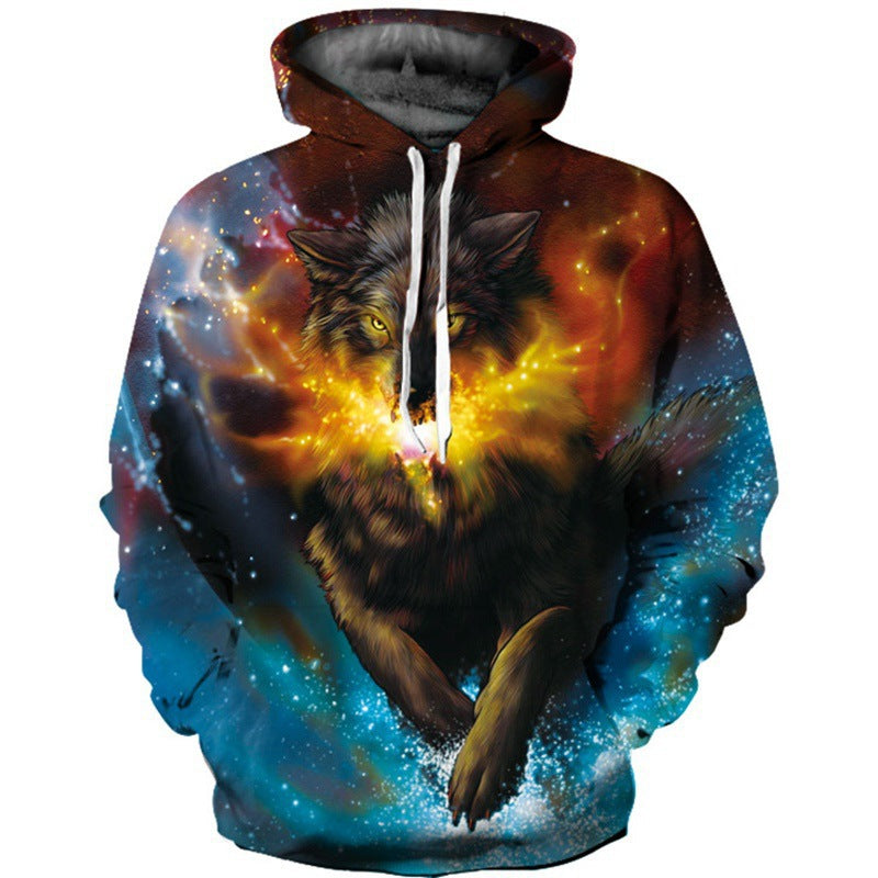 3D-Hoodie mit Nebeleffekt-Print