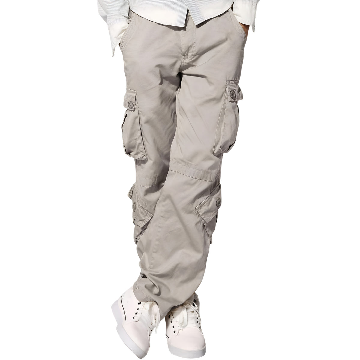 Cargo Pants With Multiple Pockets And Regular Fit For Men