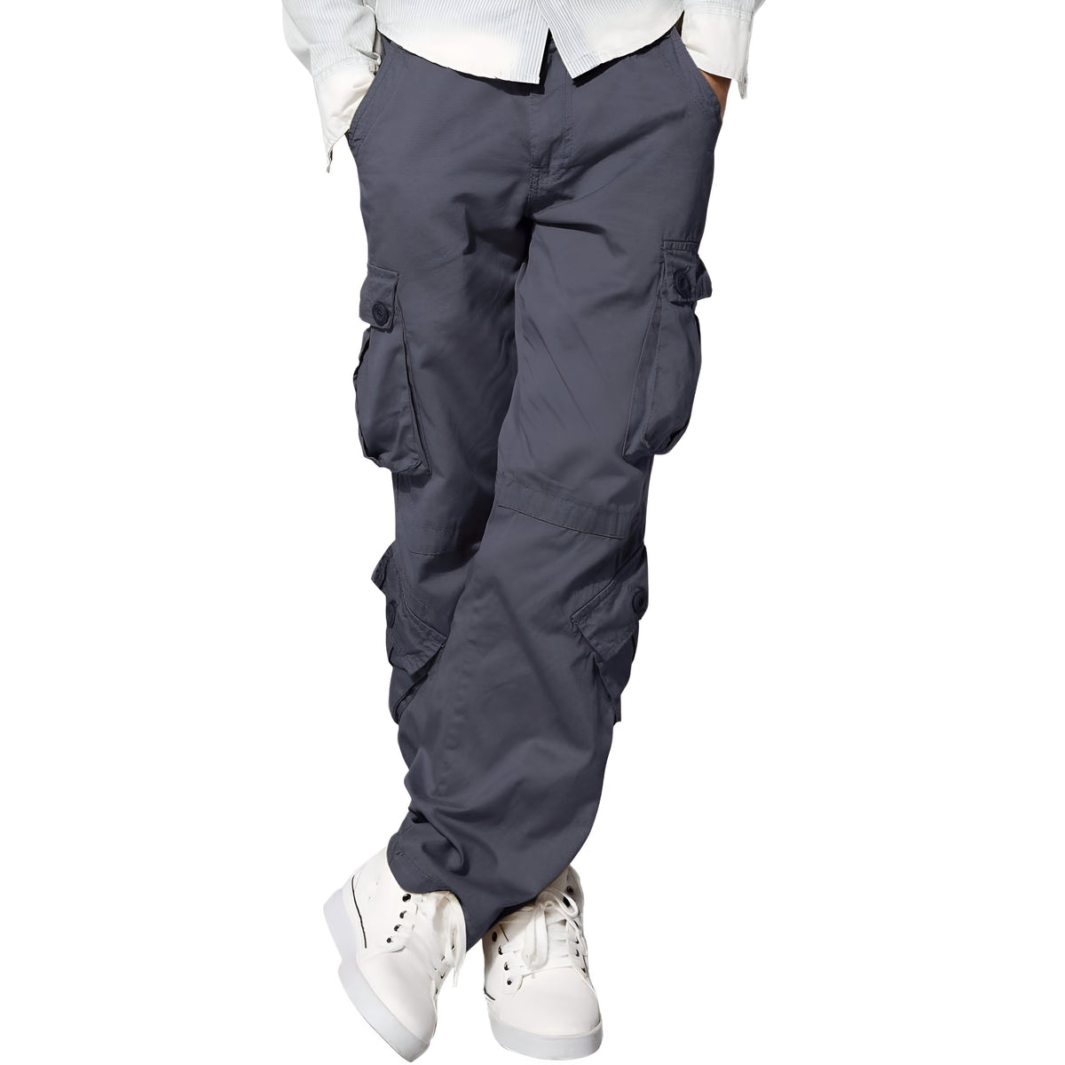 Cargo Pants With Multiple Pockets And Regular Fit For Men