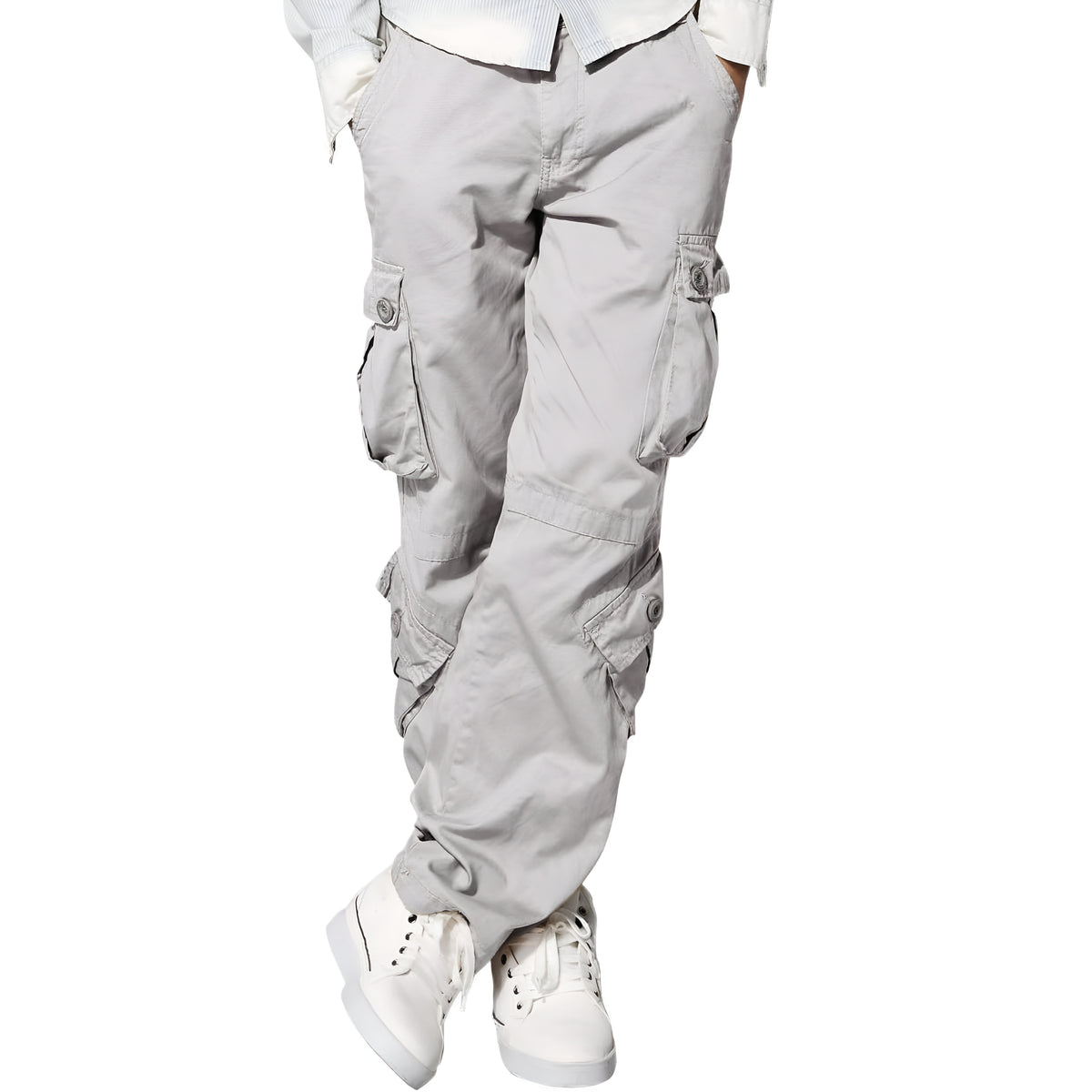 Cargo Pants With Multiple Pockets And Regular Fit For Men