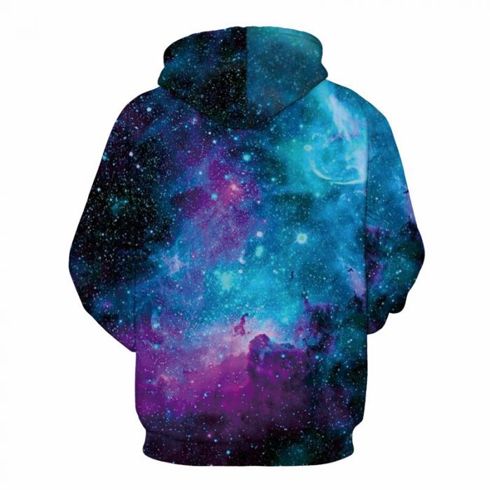 Dark Shade Gradient Galaxy Printed 3D Hoodie