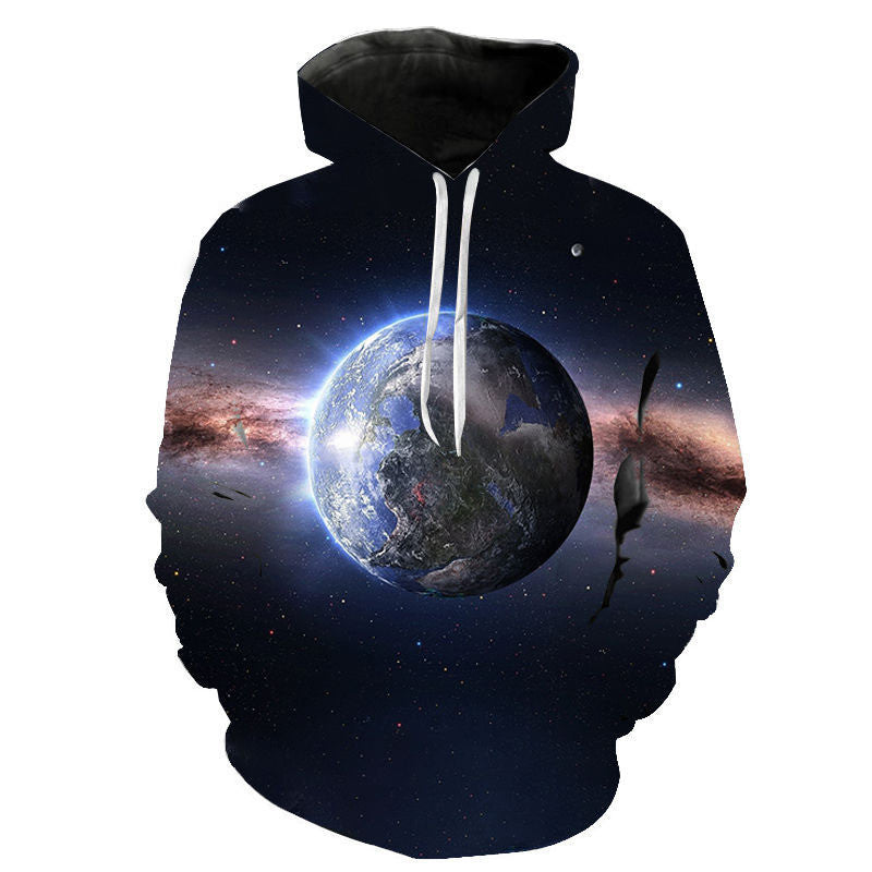 Mehrere Planeten bedruckte 3D-Hoodie-Kollektion