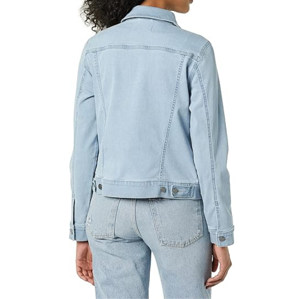 Classic Front Button Denim Jacket With Pockets
