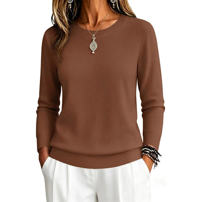 Classic Fall Long Sleeve Knit Top For Women