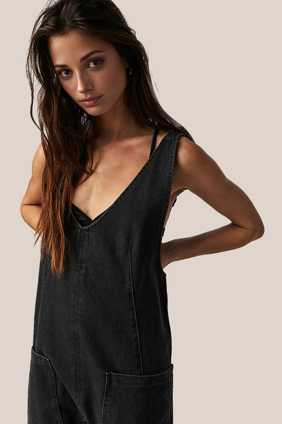 Stylish Denim Jumpsuit With Pockets