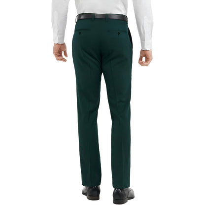 Stretch Dress Pants With Four Pocket Design And Zipper Closure For Men