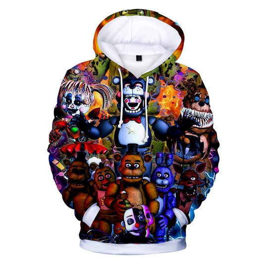 Lebendiger Cartoon-Digitaldruck-3D-Hoodie