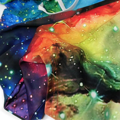 Mehrfarbiger Kapuzenpullover mit 3D-Weltraumgalaxie-Aufdruck