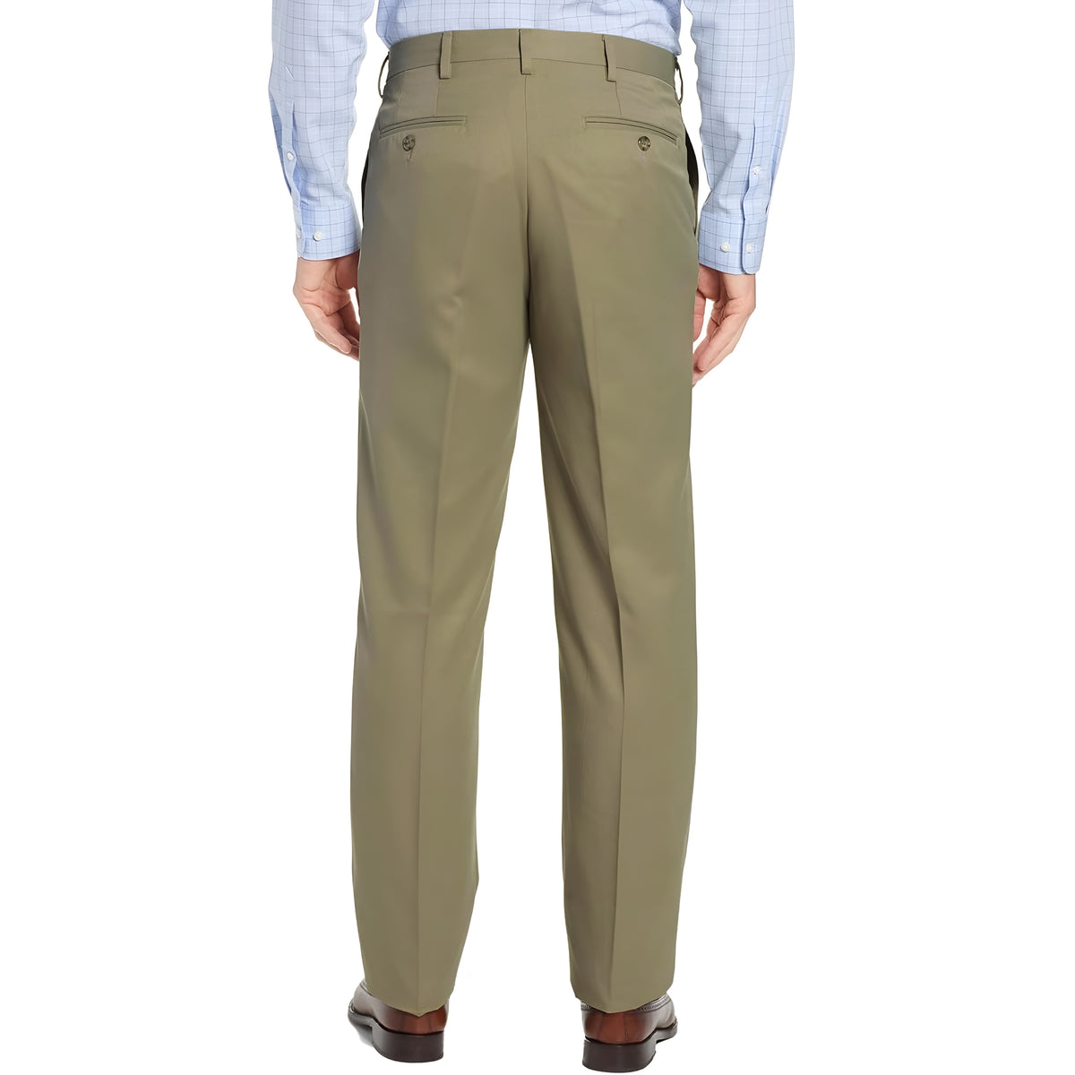Stretch Dress Pants With Four Pocket Design And Zipper Closure For Men