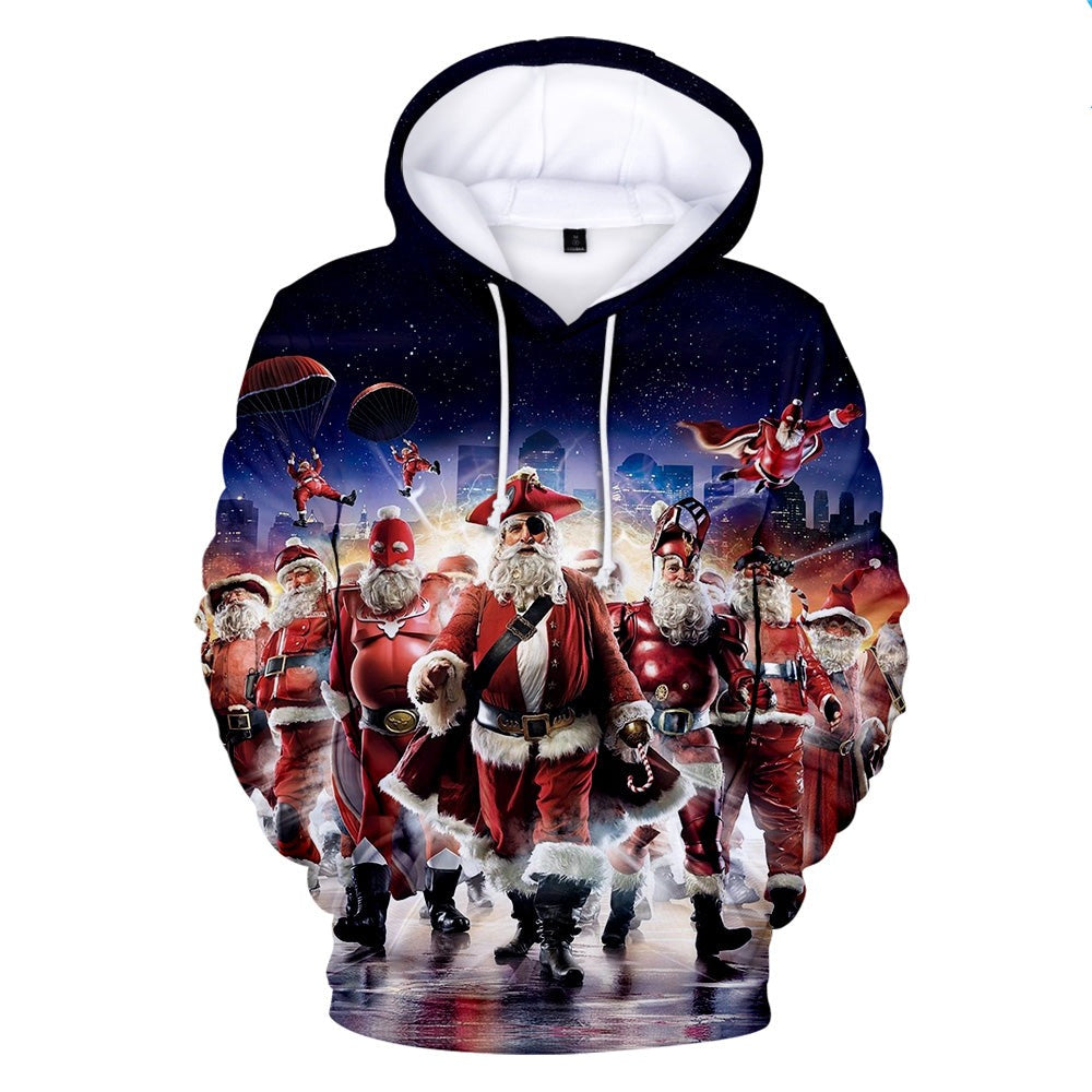 Weihnachts-Digitaldruck-3D-Hoodie-Kollektion