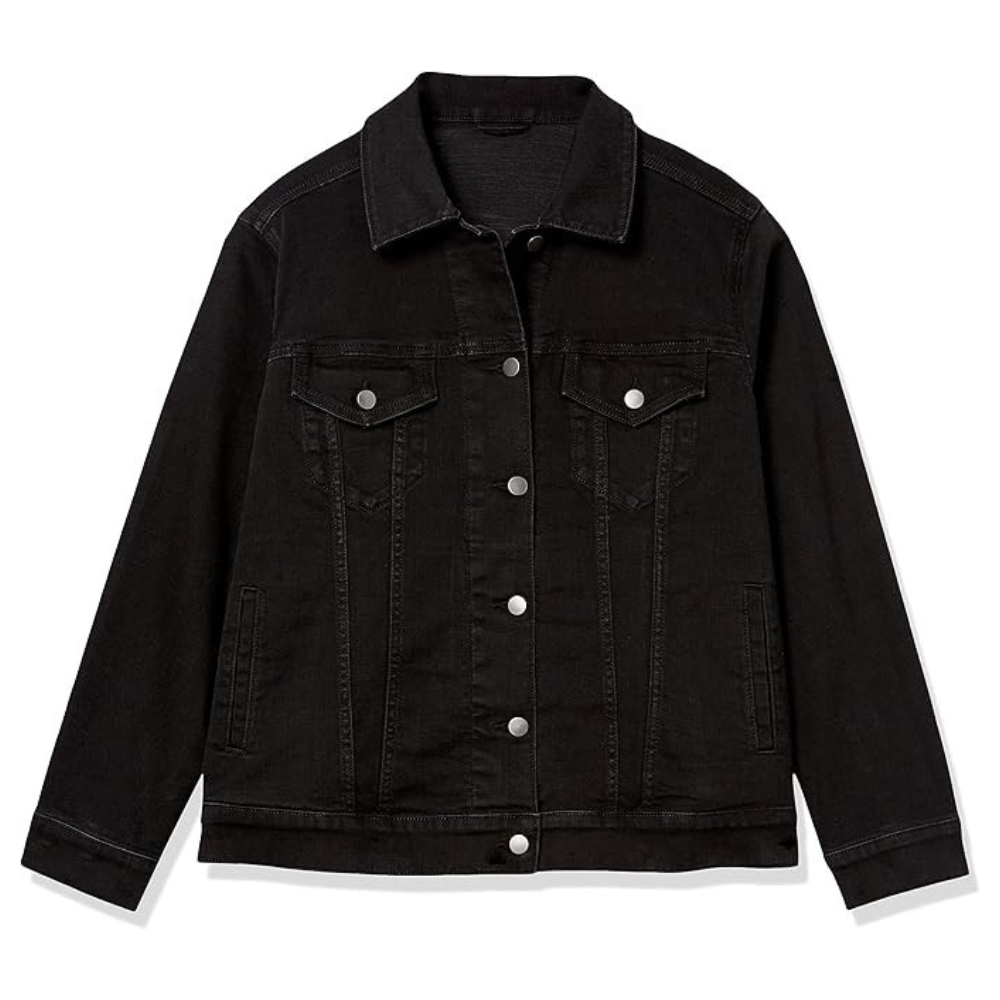 Classic Front Button Denim Jacket With Pockets