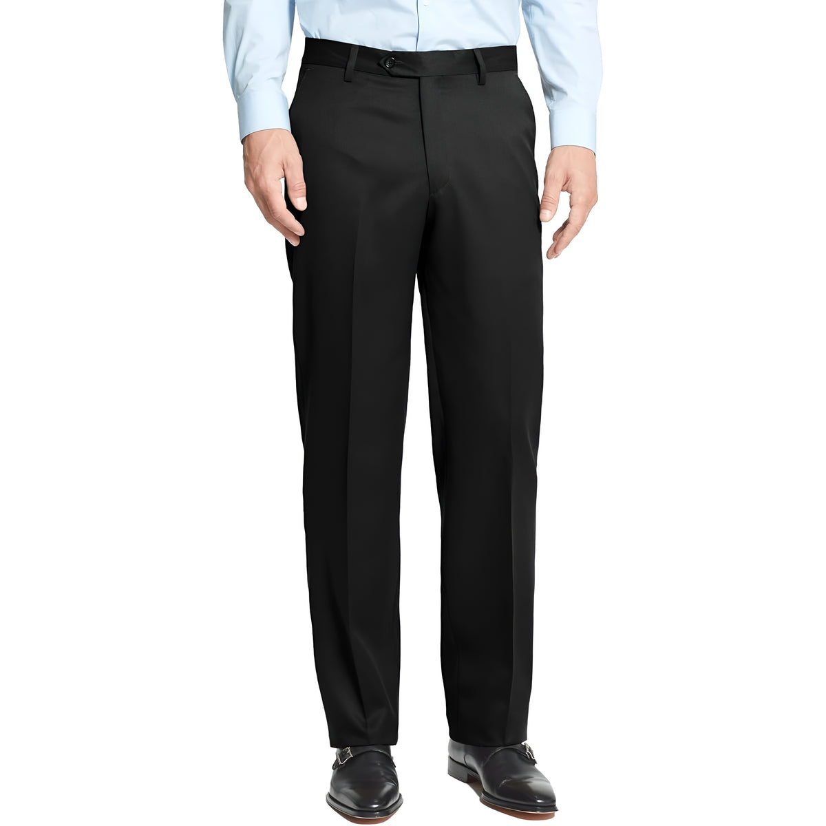 Stretch Dress Pants With Four Pocket Design And Zipper Closure For Men