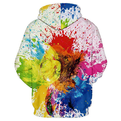 Multi Shades Printed 3D Fashionable Hoodie