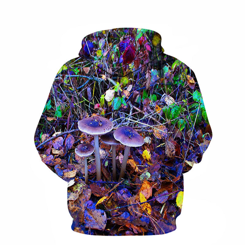 3D Mushroom Printed Vibrant Hoodie