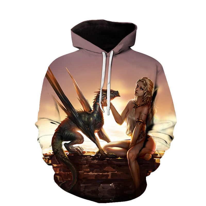 Digital bedruckter Drachen-3D-Hoodie