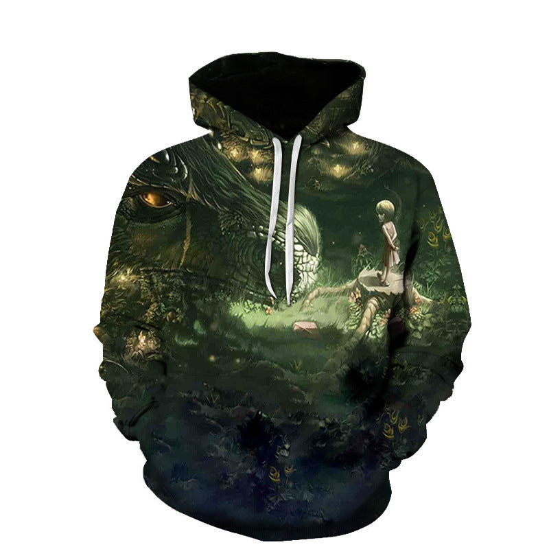 Little Girl Fantasy Casual Printed Hoodie