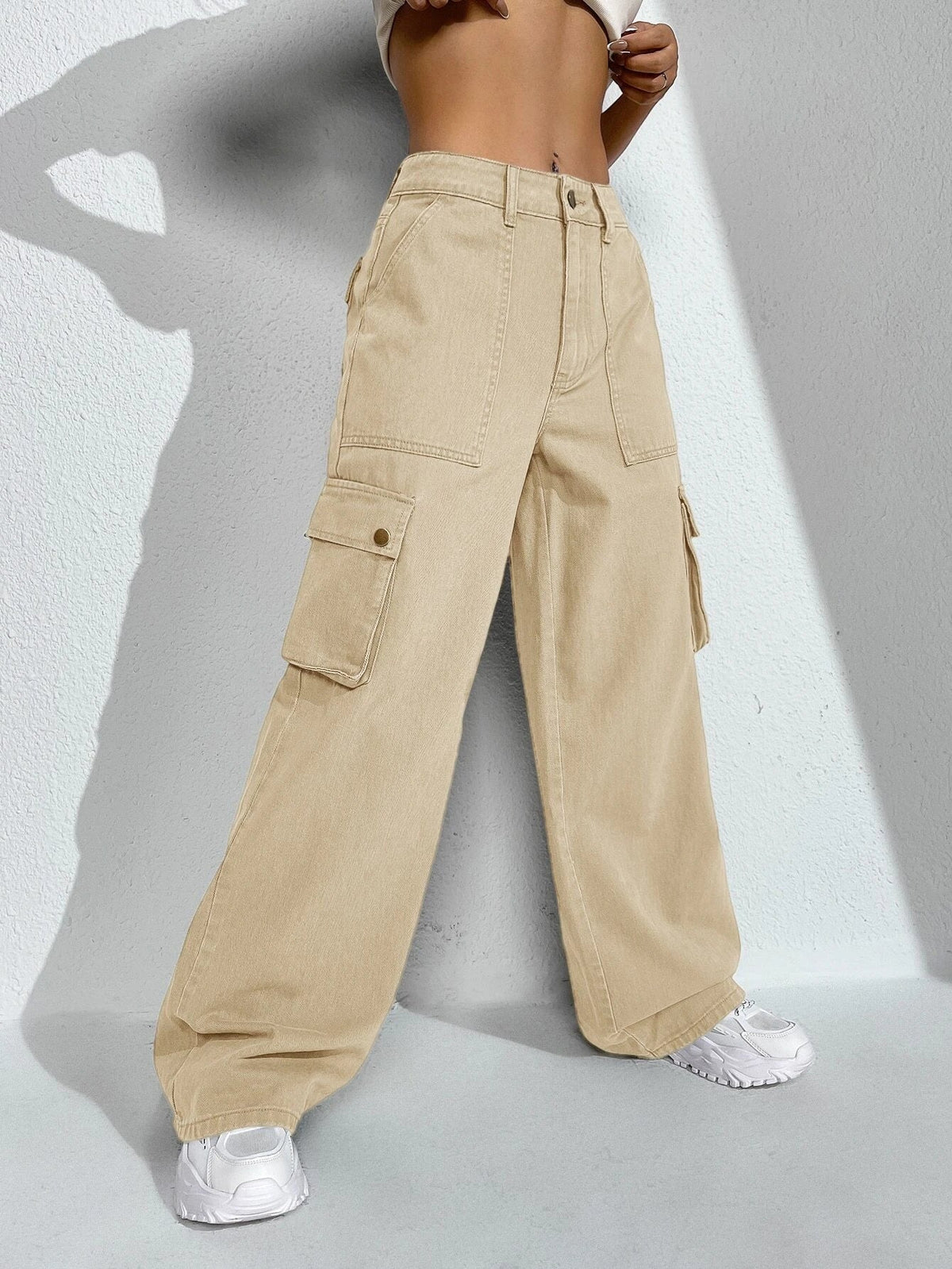 Cargo Jeans Flap Pocket