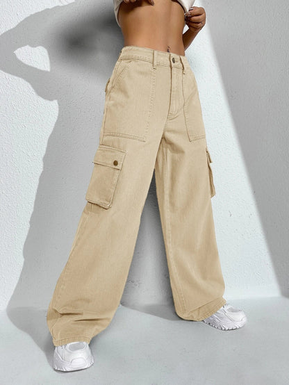Cargo Jeans Flap Pocket