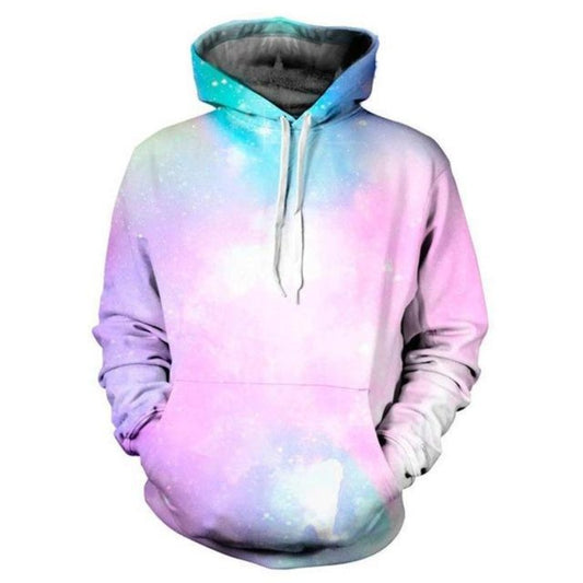 Bright Light Shade Galaxy Printed Hoodie