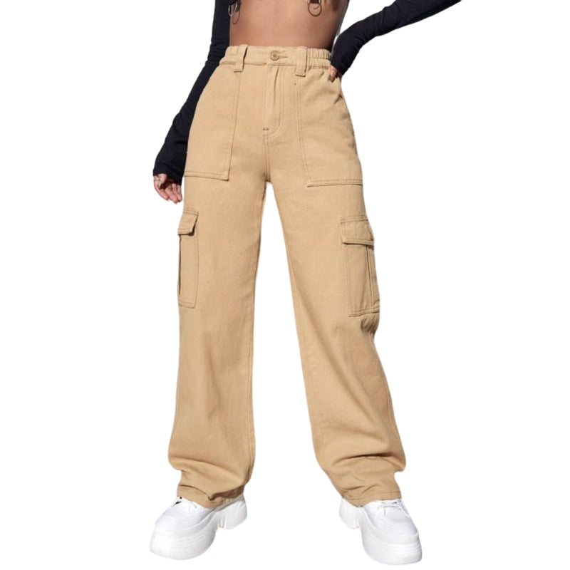 Adjustable Straight Cargo Pants