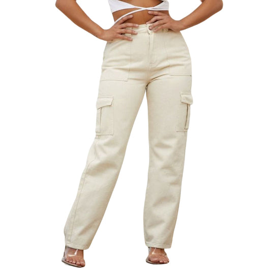 Adjustable Straight Cargo Pants