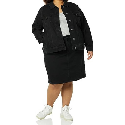 Classic Front Button Denim Jacket With Pockets