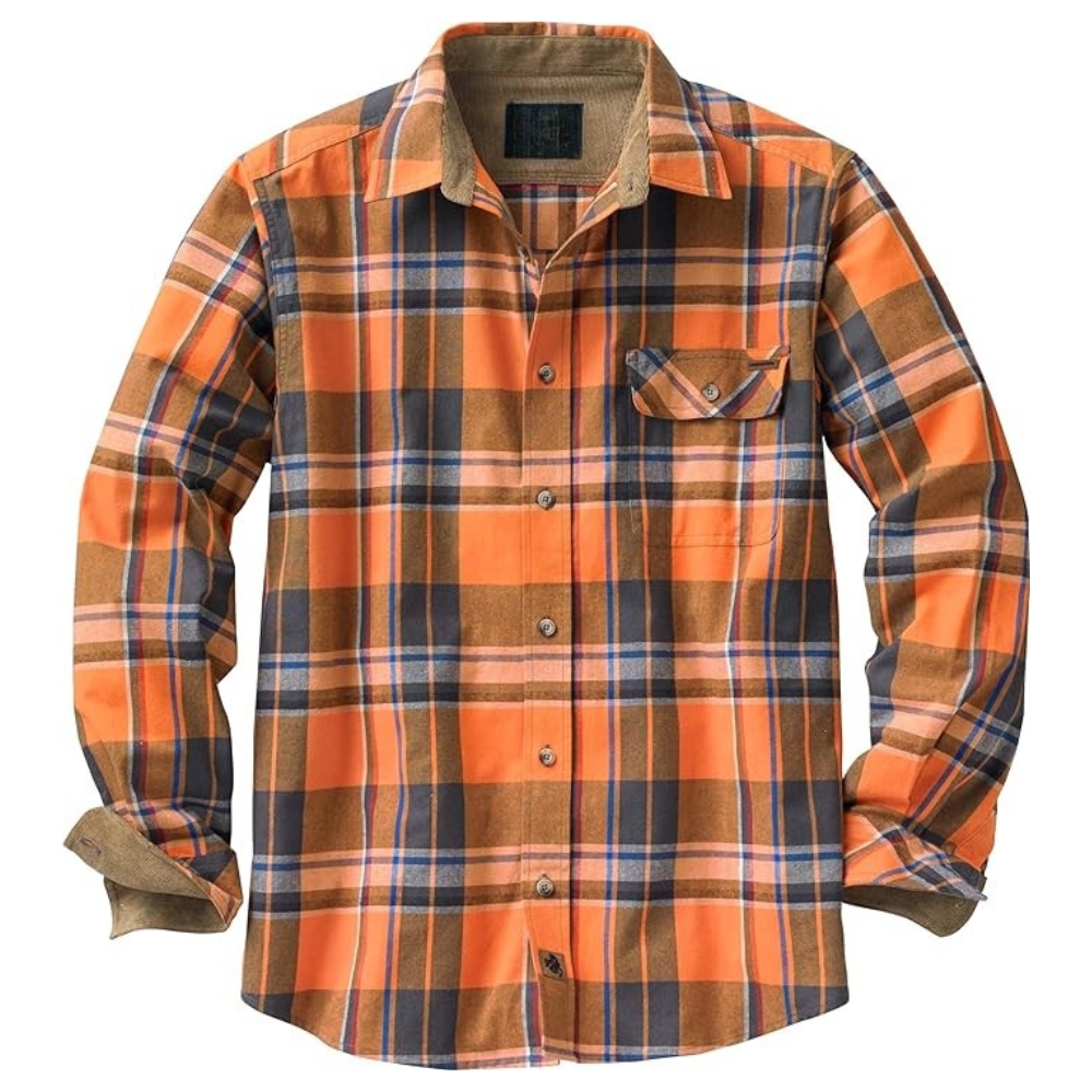 Long Sleeve And Button Down Flannel Shirt For Men