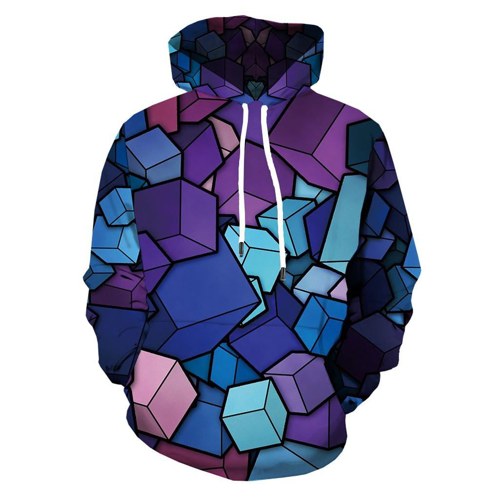 Multi Pattern Stylish 3D Printed Hoodie