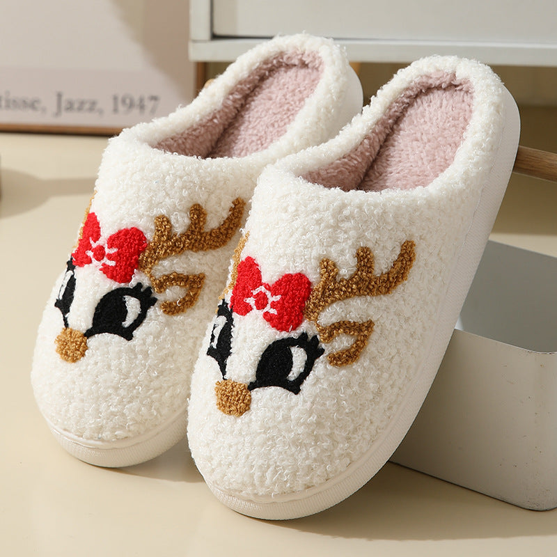 Cartoon Santa Claus Cotton Christmas Slippers