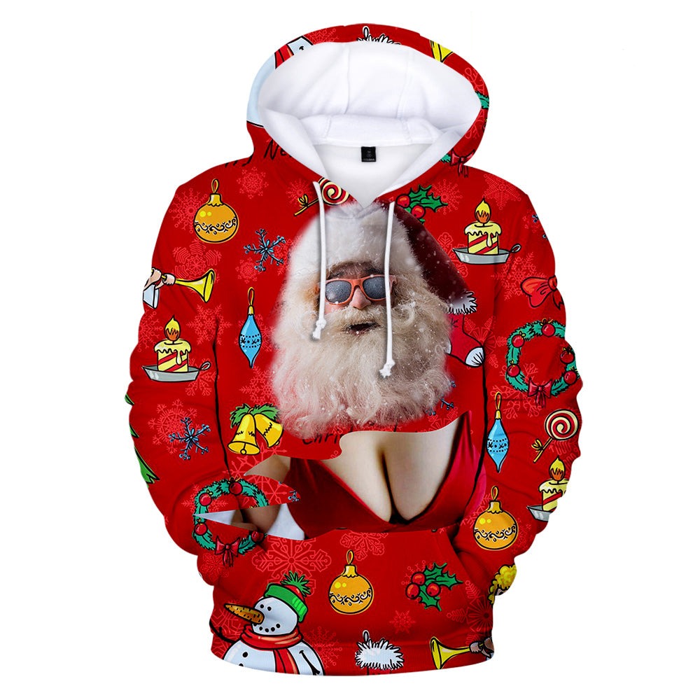 Weihnachts-Digitaldruck-3D-Hoodie-Kollektion