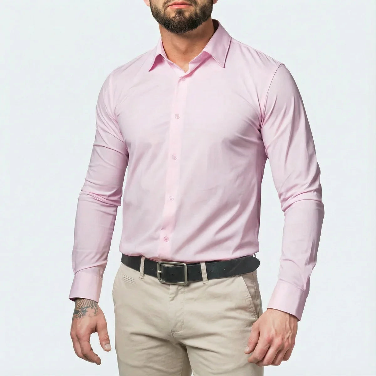 4 Way Stretch Non Iron Business Casual Performance Dress Shirt