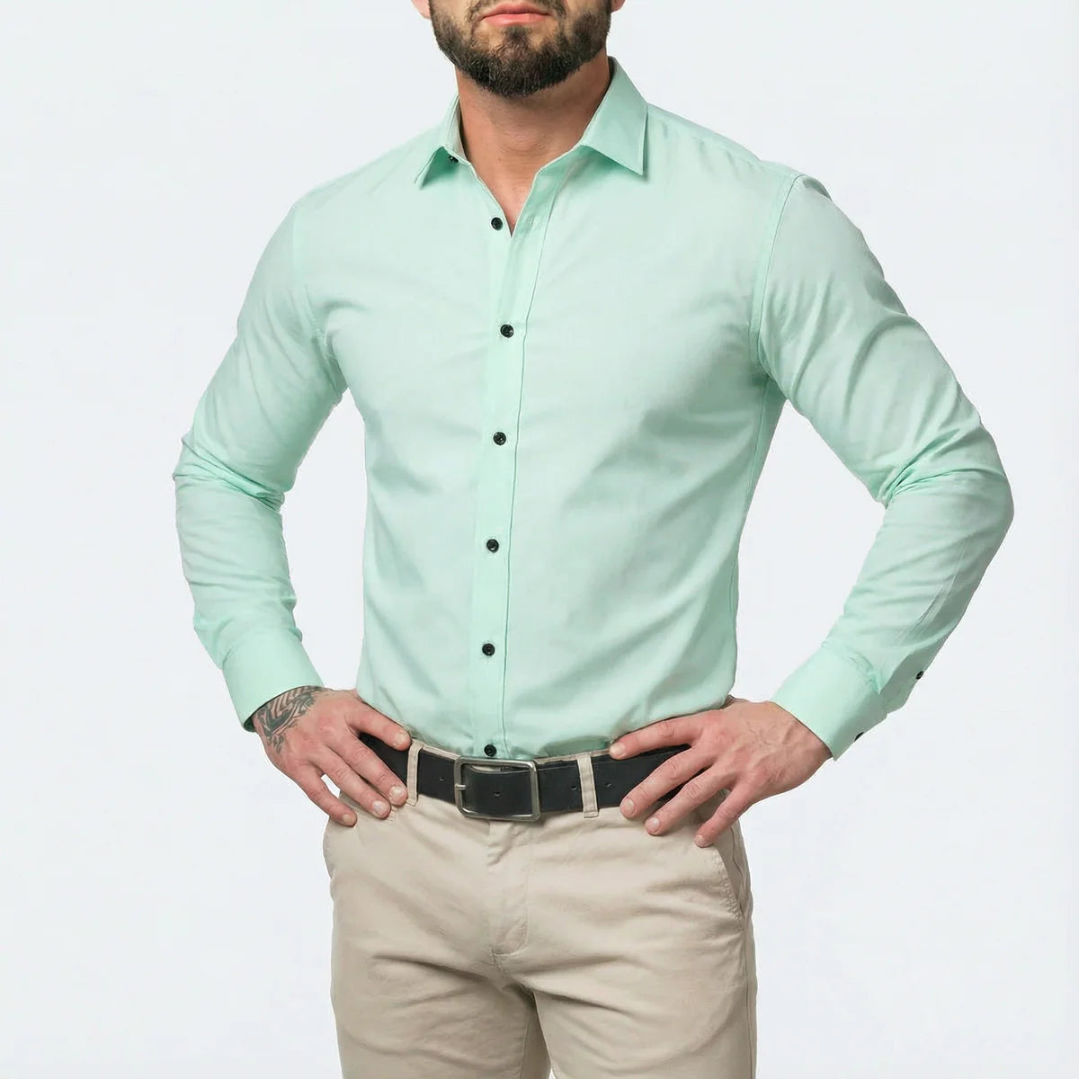 4 Way Stretch Non Iron Business Casual Performance Dress Shirt