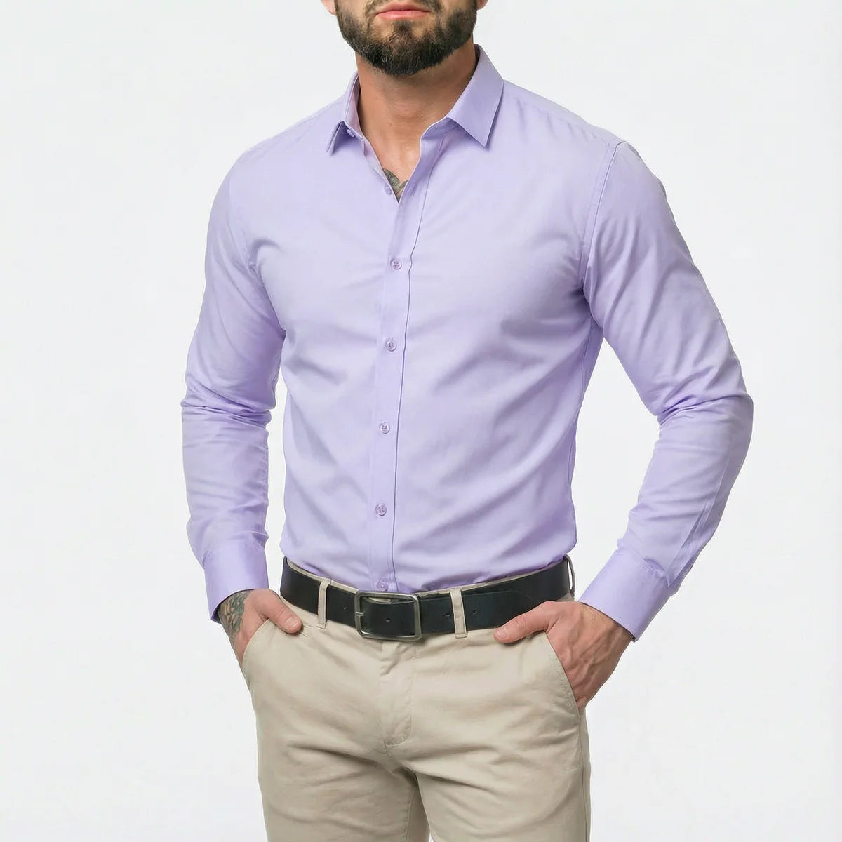 4 Way Stretch Non Iron Business Casual Performance Dress Shirt