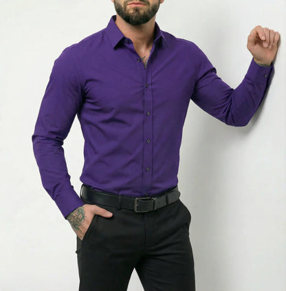 4 Way Stretch Non Iron Business Casual Performance Dress Shirt