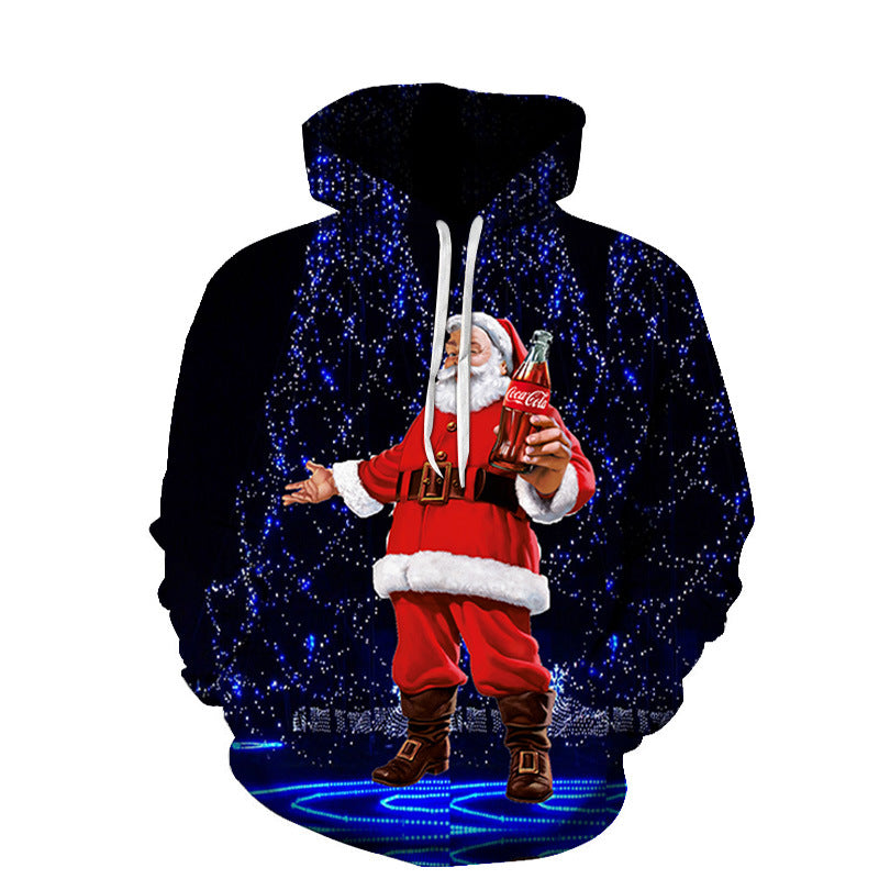 Christmas Fashion Santa 3D Printed Hoodie