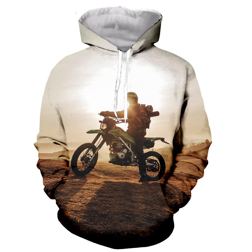 Motor Bike 3D Animated Pullover Hoodie Collection