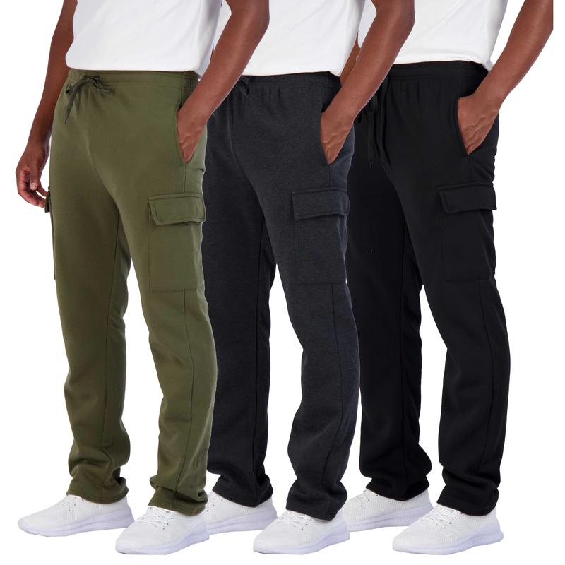 Pack Of 3 Tech Fleece Cargo Sweatpants With Multi Pocket Design For Men