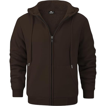 Heavyweight Fleece Full Zip Up Sherpa Lined Sweatshirt For Men